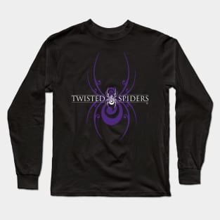 Purple Background Spider with Logo Long Sleeve T-Shirt